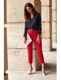 Elegante rote Hose mit Bügelfalte MP45120 – Online-Shop – Boutique